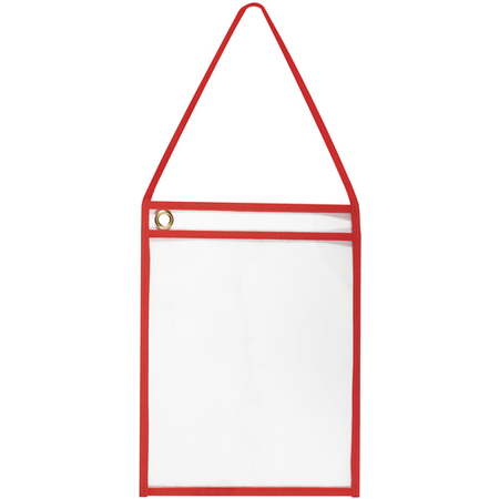 PARTNERS BRAND Deluxe Job Ticket Holders with Strap, 9" x 12', Red, PK 15 JTH126